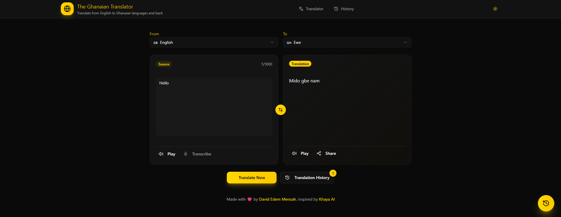 Ghanaian Language Translator