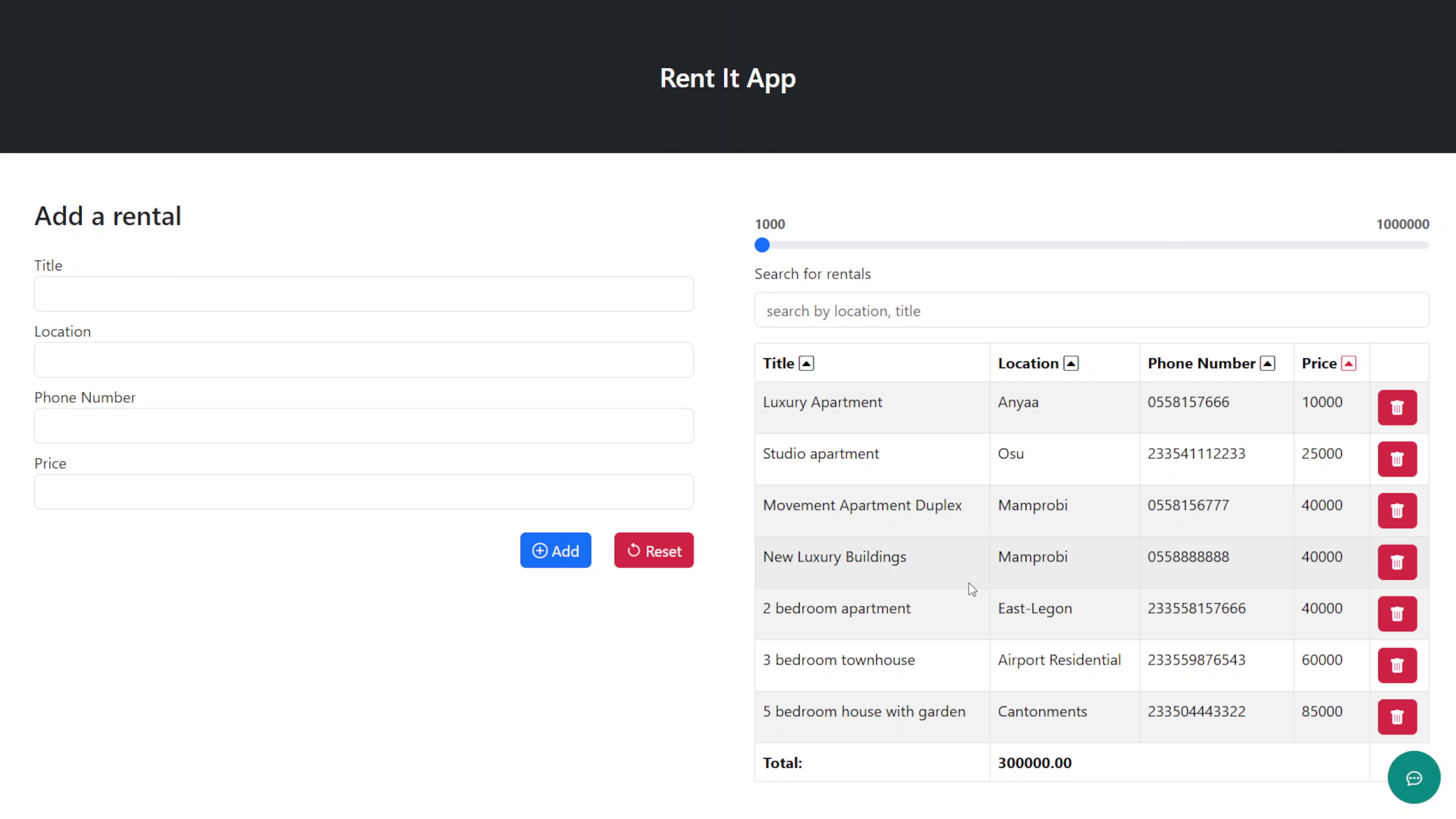 Rent It AI Application